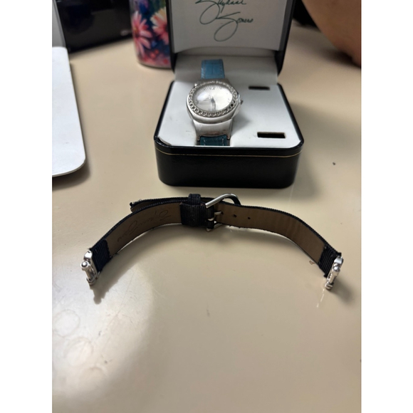 Women's Suzanne Somers Collection Watch Silver Blue - Picture 5 of 6